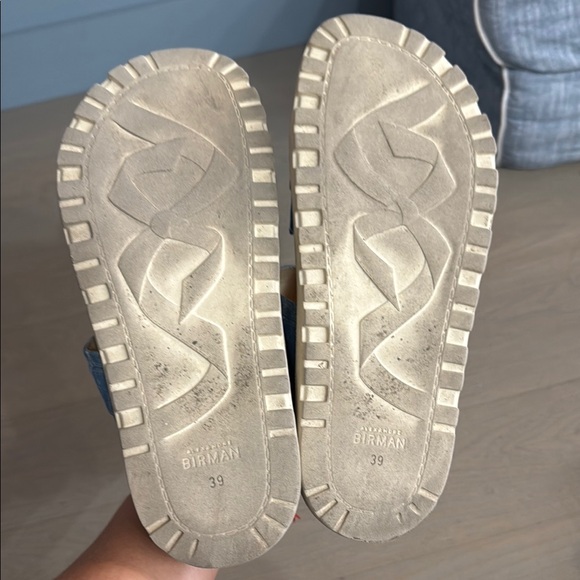 Denim Blue Sandals with Bow Accents size 39 - Picture 2 of 3